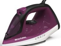 BEAUTURAL Steam Iron for Clothes 16A Plug 2000W 150ml, Anti Drip & Self Clean, 20g/min Vertical Burst Spray Steam all fabric