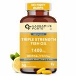 Carbamide Forte Triple Strength Fish Oil 1400mg with Omega 3 900mg for Men & Women - Softgel Capsules 90 Count