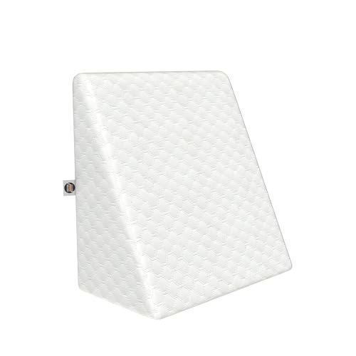 CareFoam Wedge Cushion | 2 Years Warranty | Wedge Pillow Memory Foam for Back Support, Acid Reflux, Snoring, GERD, Leg Elevation, Pregnancy | White, 18L x 17.5W x 10H Inch