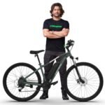 EMotorad T-REX AIR Unisex Electric Bicycle 29" Wheel Size 16.5" Sturdy High Tensile Steel Frame 250W BLDC Motor Front Suspension 7 Speed Shimano Gears (Forest Fury, 29" Wheel)