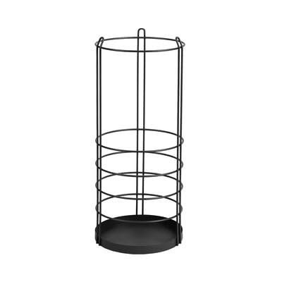 Eminence Art Iron Freestanding Umbrella Storage Rack Home Wrought Iron Umbrella Stand modern round cage umbrella stand (Black)