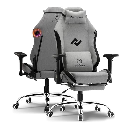 GTPLAYER "Titan Pro Inbuilt Bluetooth Speakers' Gaming Chair, Immersive Audio Experience for Streaming & Gaming, Ergonomic Chair with Adjustable Neckrest, Lumbar Pillow & Footrest
