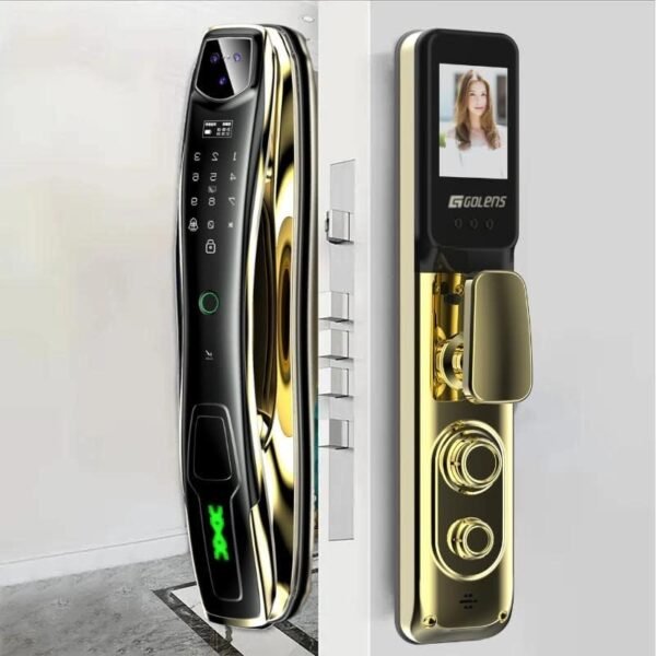 Golens X20 Smart Lock Digital Door Lock with Face ID,Camera Technology Wi-Fi Remote Unlock Using App, Fingerprint, RFID Card, PIN, Manual Key (2 Year Warranty)