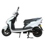 Green Invicta Electric Scooter for Adult’s Commuter, No RTO Registration or DL Required, 80kms Range & 25kmph, Comfortable Wider Deck E-Bike | White