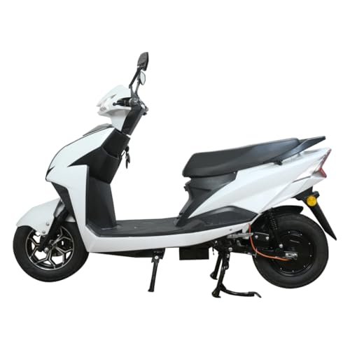 Green Invicta Electric Scooter for Adult’s Commuter, No RTO Registration or DL Required, 80kms Range & 25kmph, Comfortable Wider Deck E-Bike | White