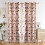 HOMEMONDE Pack of 1 Polyester Curtain 5 Feet Long - Room Darkening Thermal Insulation Thick Panels, Paint Striped Design Digital Print Curtains - (Multicolor - 60L x 46W Inches)