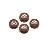 Ingo creation Wall Mounted Shelf for Living Room Stylish MDF Floating Shelf, Freestanding for Living Room, Bedroom, Kitchen - Easy Assembly, Set of 4((Round Shelf)