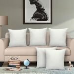 JDX Microfiber Cushion Filler, 16 x 16 Inch, White - (Set of 5) | White Sofa Cushions | 18011-5-16x16