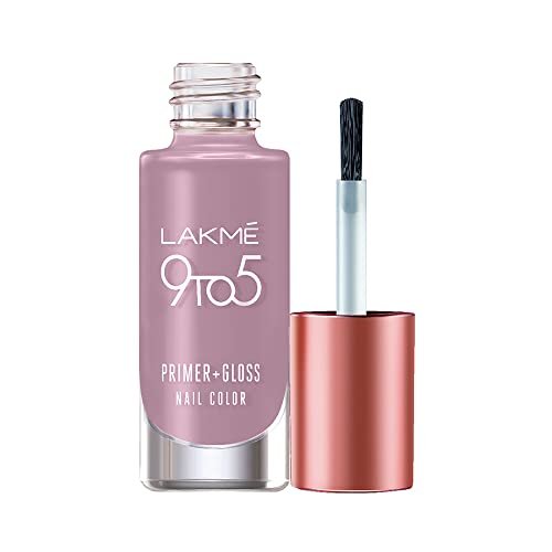 LAKMÉ 9 To 5 Primer + Glossy Finish Nail Colour|| Greycloud|| 6Ml