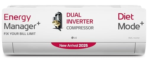 LG 1.5 Ton 5 Star, Wi-Fi, DUAL Inverter Split AC (Copper, AI+ Convertible 6-in-1, Faster Cooling & Energy Saving, 4 Way Swing, HD Filter with Anti-Virus Protection, US-Q19PWZE, White)