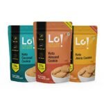 Lo! Foods - Keto Cookies Combo (600g) | Diabetic Friendly | Sugar Free Biscuit | Low Carb Keto Snacks | Diet snacks for Healthy Eating | Zero Added Sugar - (200g x Pack of 3)