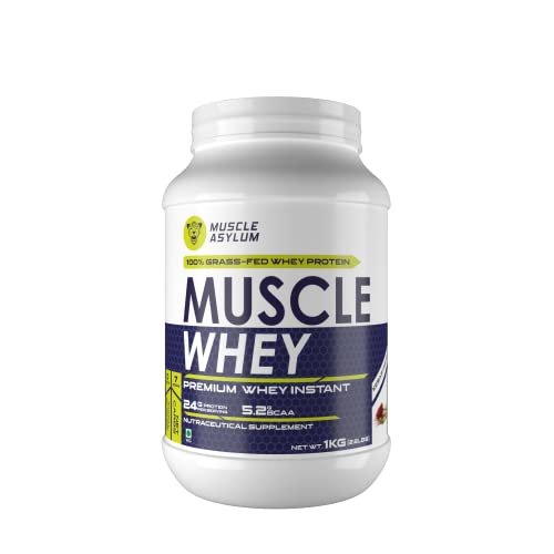 Muscle Asylum Premium Whey Protein | 1kg, 25 Servings | Kesar Pista | With Genuine Lab Reports | Body Building & Recovery | Increased Muscles