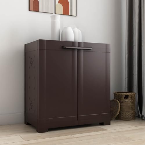 Nilkamal Freedom Mini (FMSC09) Shoe Rack Plastic Cabinet 3-Year Warranty with Dustproof Door – Shoe Rack, Chappal Stand Indoor & Outdoor, Shoes Rack Plastic with Door.