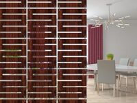 Olive Tree Wooden Hanging Room Divider for Living & Dining Room, Hall | Elegant & Modern Stylish Screen Partition|Aesthetic Separator for Home Decoration 12 Panels DIY (11.5X11.5 inch) Walnut - 7004