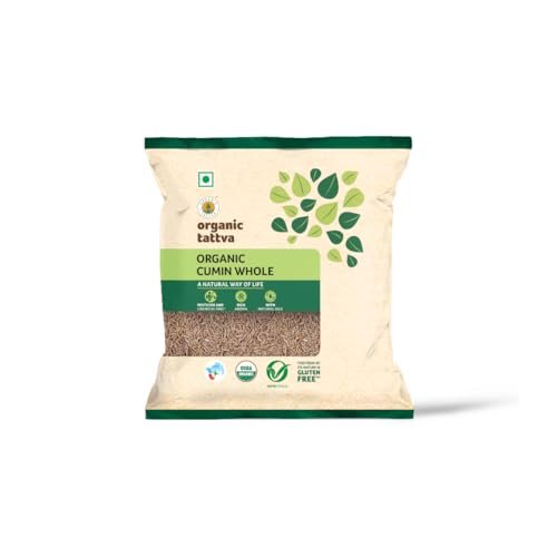 Organic Tattva, Organic Whole Cumin Seeds/Jeera - 100 Gram | 100% Gluten Free | Quality Indian Spice, Fresh Natural Jeera