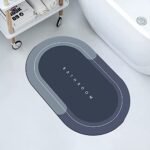 RENVA Doormats Quick Drying Bathroom Rubber Round Mats & Water Absorbent Door Mat for Home,Water Absorbing Non-Slip (1, Multi Colour)