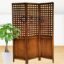 SPACE WOOD Wooden Partition for Living Room | Room Divider for Office Panel | Wall Separator 6 Feet | Partitions and Dividers (3 Panel)