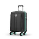 Safari Thorium Neo 8 Wheels 55 Cm Small Cabin Trolley Bag Hard Case Polycarbonate 360 Degree Wheeling System Luggage, Trolley Bags for Travel, Suitcase for Travel, Black