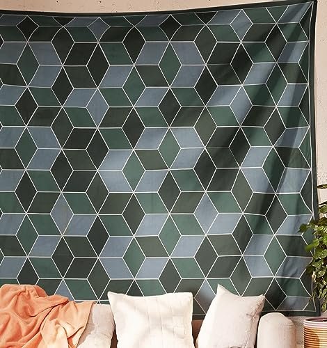SheetKart Cotton Printed Wall Hanging Tapestry | Crystals | Home Decor Art | Aesthetic Room Decor | Proudly Made in India