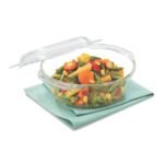 SignoraWare Bake 'N' Serve Borosilicate Glass Casserole with Glass Lid | Microwave & Oven Safe | High Heat Acceptance | Thermal Shock Resistance | Baking & Serving | Multipurpose (1500ml | Clear )