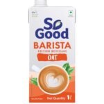 So Good Plant Based Oat Barista Edition Beverage 1 L | Lactose Free| No Preservatives | Zero Cholesterol | Dairy Free| Rich Creamy Frothy for that perfect cup of Coffee/Tea/Smoothies