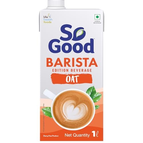 So Good Plant Based Oat Barista Edition Beverage 1 L | Lactose Free| No Preservatives | Zero Cholesterol | Dairy Free| Rich Creamy Frothy for that perfect cup of Coffee/Tea/Smoothies