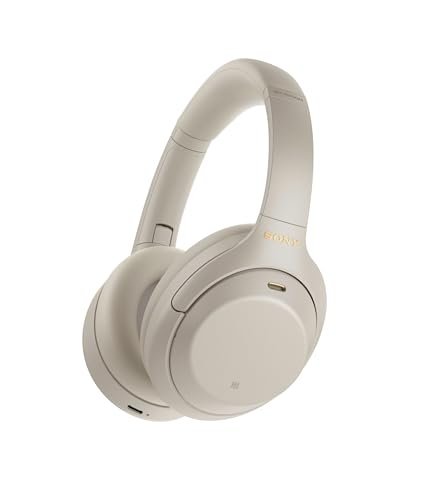 Sony WH-1000XM4 Noise Cancellation Wireless Bluetooth Over-Ear Headphones with Mic, Hi-Res Audio, Up to 38Hrs Battery- Silver