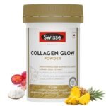 Swisse Collagen Glow - Hydrolysed Marine Collagen Powder (Type I and III) with Grape Seed for Enhanced Skin Elasticity and Firmness - Australia’s No.1 Beauty Nutrition Brand (30 Servings)