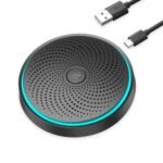 The AutoStory USB Conference Room Microphone, 360° Omnidirectional Pickup Upto 10 Feet, Easy Plug & Play, One Key Mute, Windows Mac Compatible use to Call, Record, Podcast & Meetings (Button Mute)