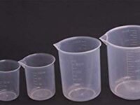 Truvic Combo Pack (4pcs) 50ml 100ml, 250ml, 500ml Plastic Science Beaker Set Measuring Cup Transparent