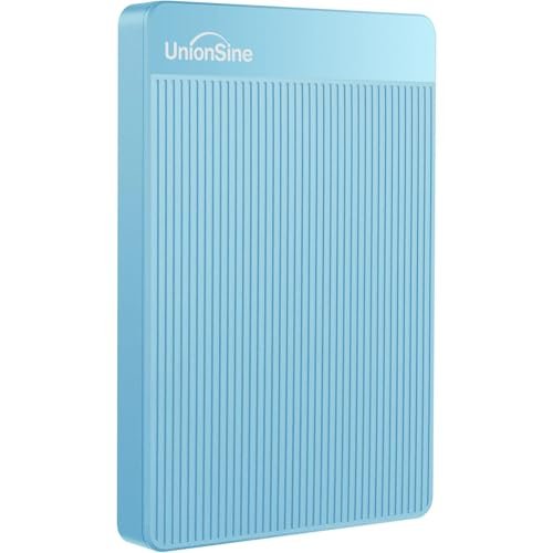 UnionSine 500GB 2.5" Ultra Slim Portable External Hard Disk Drive HDD-USB 3.0 for PC, Mac, Laptop, PS4, Xbox one,Xbox 360,HD-2510(Blue)