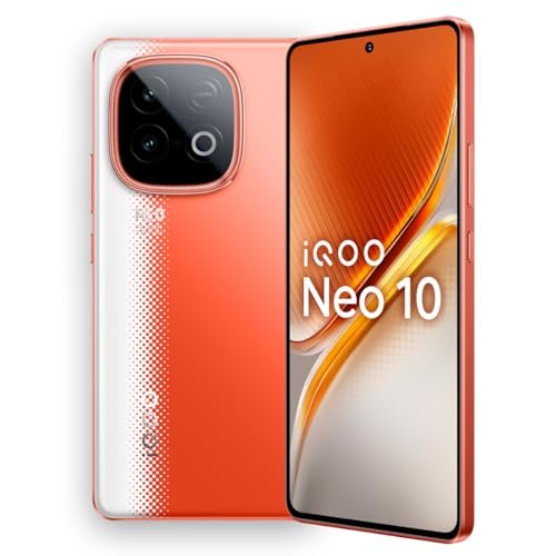 iQOO Neo 10 (Inferno Red, 8GB RAM, 256GB Storage) | Snapdragon 8s Gen 4 Processor & SuperComputing Chip Q1 | 7000 mAh Battery | Segment’s Highest 144 FPS Gaming Smartphone
