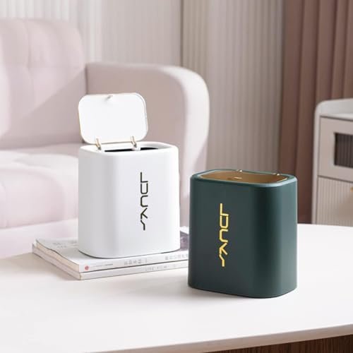 proxin Mini Trash Can with Lid - Removable Small Garbage Can, Tiny Plastic Trash Bin, Pop Up Countertop Wastebasket, Counter Garbage Lint Bin for Bathroom, Office, Kitchen, Desk, Coffee Table