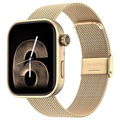 Noise Pro 6 Smart Watch:Intelligent AI, Endless AI Watch Faces, AI Companion, 1.85" AMOLED, EN2 Processor, Nebula UI 2.0, Emergency SOS, Compatible with iOS & Android(Champange Link), Brown