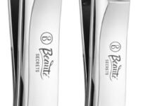 Beauté Secrets Professional Nail Cutter Set for Men, Includes Cuticle Cutter, Finger & Toe Clipper Set Designed for Thick Nails, Comfortable Non-Slip Handle, Reduces Spread of Nail Fungus with Curved Edges & Built-in File