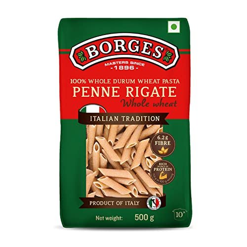 Borges Cholesterol Free Whole Wheat Penne Pasta (500g)