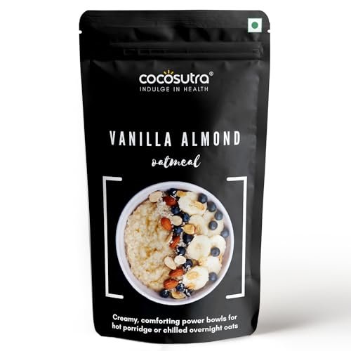COCOSUTRA Oatmeal - Vanilla Almond |100% Natural & Vegan | No Sugar added, Gluten free, Made with Rolled Oats - 300 g