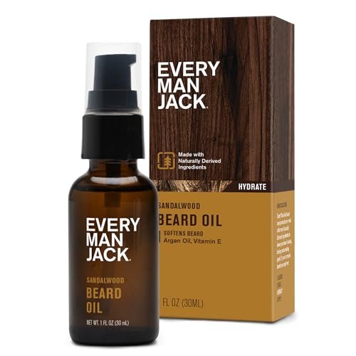 Every Man Jack Beard Oil, Sandalwood, 1 Fluid Ounce