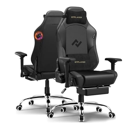 GTPLAYER "Titan Pro Inbuilt Bluetooth Speakers' Gaming Chair, Immersive Audio Experience for Streaming & Gaming, Ergonomic Chair with Adjustable Neckrest, Lumbar Pillow & Footrest