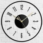 Ingo creation Round Shape Acrylic Sleek Numeric Silent and Sweep Wall Clock for Living Room Home Bedroom & Office Wall Decoration (Transparent, 12 Inch) Analog