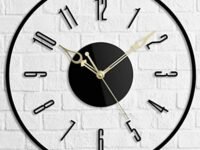 Ingo creation Round Shape Acrylic Sleek Numeric Silent and Sweep Wall Clock for Living Room Home Bedroom & Office Wall Decoration (Transparent, 12 Inch) Analog
