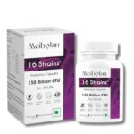 MEIBOTAN Probiotic Supplement 16 Strains 150 Billion CFU For Men & Women - Stimulates the immune system Digestion Immunity Support- 60 Veg Capsules Safe & Natural, 110 grams