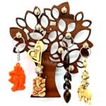 MUKKA ENTERPRISES Stylish Unique Design Wood Key Holder Tree for Home Office Wall/Best Decorative Item for Home Decor/Festive Decor Wooden Key Holder. 8 Hooks.