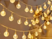 One94Store Crystal Bubble Ball String Light 14 LED, 3 Meter Bubble Ball Fairy Mini Globe Light for Diwali Christmas, Birthdays, Party, Festival Decoration, Corded Electric (Warm White, Pack of 1)