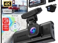 REDTIGER F7N Elite 4K HDR Dual Dash Cam Front & Rear, Sony STARVIS 2 Sensor, 5.8GHz WiFi APP, Built-in 128GB, 3.18" Touchscreen, Voice Control, GPS, 24H Parking Mode, WDR