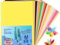SNOW CRAFTS A4 Size Premium Coloured Sheets For Art & Craft Projects School Colleges. (A4-100)