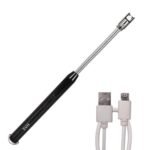 SVH Stainless Steel Electric Rechargeable Gas Lighter - Plasma Flameless Windproof USB with 360 Deg Flexible Neck Arc for Kitchen, Barbecue, Candles, Gas Stove, BBQ, Fireworks (Multicolor)