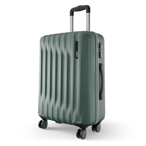 Safari Ray Neo 8 Wheels 65cm Medium size Check-in Trolley Bag, Hard Case Polycarbonate 360 Degree Wheeling Luggage for Men & Women, Travel Bag, Suitcase for Travel, Trolley Bags for Travel, Sage Green