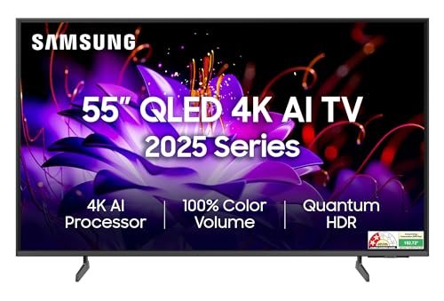 Samsung 138 cm (55 inches) Vision AI 4K Ultra HD Smart QLED TV QA55QEF1AULXL