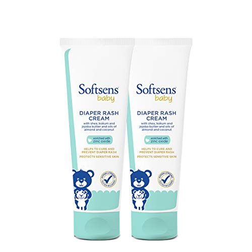 Softsens Baby Natural Diaper Rash Cream, Enriched With Aloe Vera Juice and Shea Butter 50 g (Pack of 2)